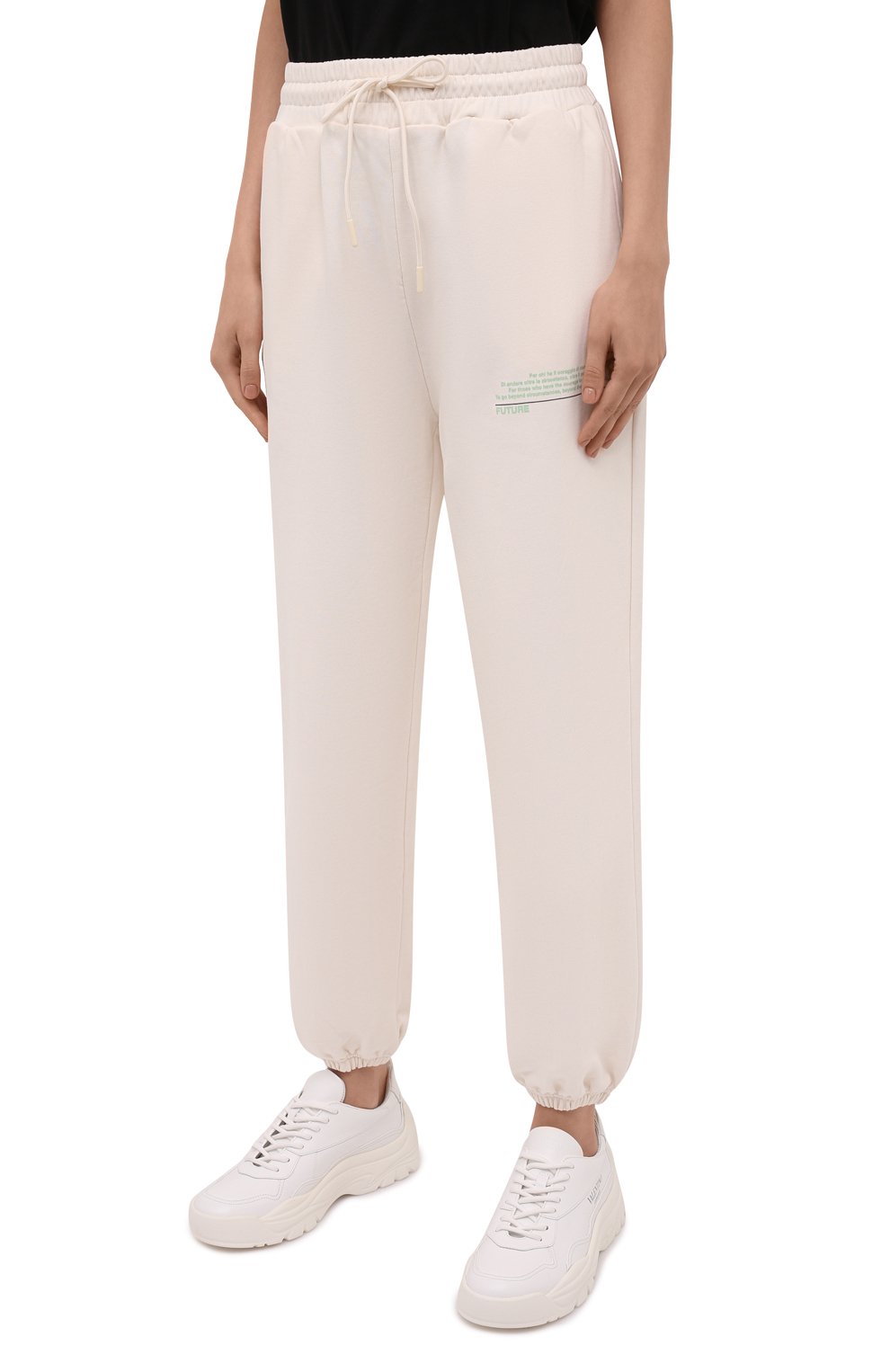 Хлопковые джоггеры MSGM кремового цвета по цене 33950 руб., арт. 3141MDP191 217789, фото 3 Хлопковые джоггеры MSGM, арт. 3141MDP191 217789, фото 3