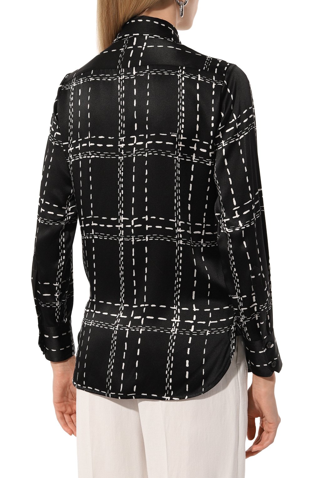 Шелковая блузка KITON, арт. D48407K0561E01, фото 4