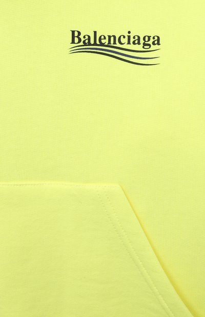 Хлопковое худи BALENCIAGA желтого цвета по цене 30750 руб., арт. 558143/TIVB4, фото 3 Хлопковое худи BALENCIAGA, арт. 558143/TIVB4, фото 3