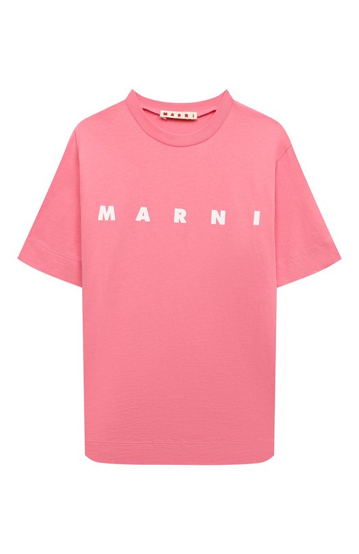 

Хлопковая футболка Marni, Розовый