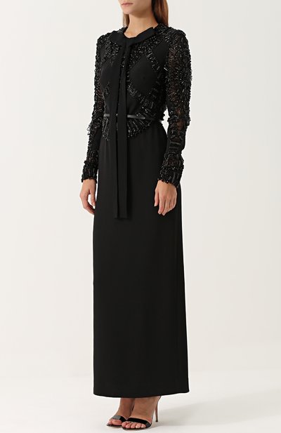 Приталенное платье-макси с вышивкой ELIE SAAB, арт. 9025, фото 3