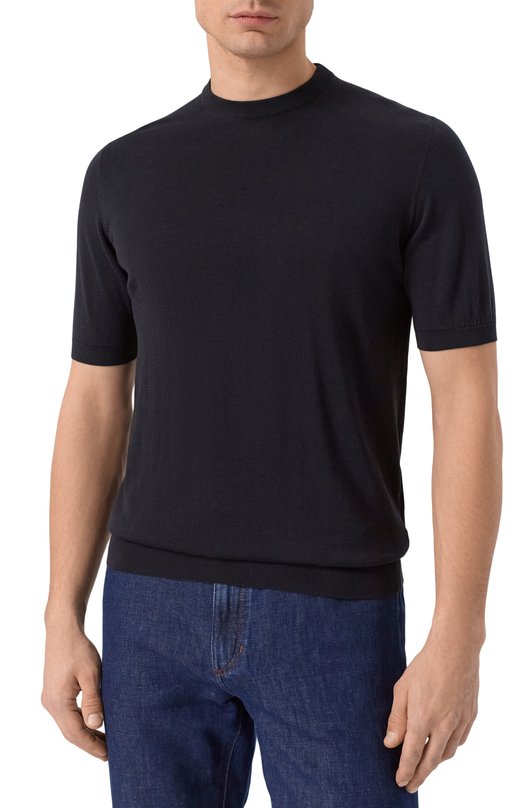 Хлопковый джемпер Fedeli MU0D8014/GIZA LIGHT DUSTY Синий  MU0D8014/GIZA LIGHT DUSTY Фото 3