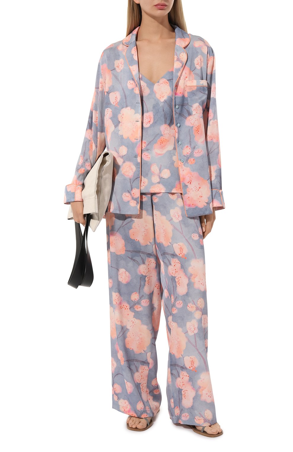 Шелковый топ OLOLOL разноцветного цвета по цене 19000 руб., арт. OLTP002/1010.SK901/S23, фото 2 Шелковый топ OLOLOL, арт. OLTP002/1010.SK901/S23, фото 2