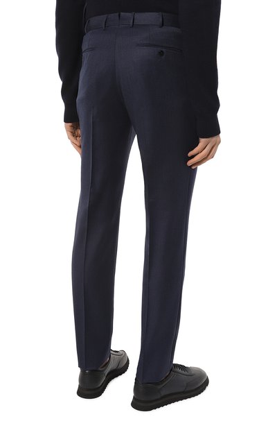 Шерстяные брюки ZEGNA темно-синего цвета по цене 87550 руб., арт. 611F21A6/75TB12, фото 4 Шерстяные брюки ZEGNA, арт. 611F21A6/75TB12, фото 4