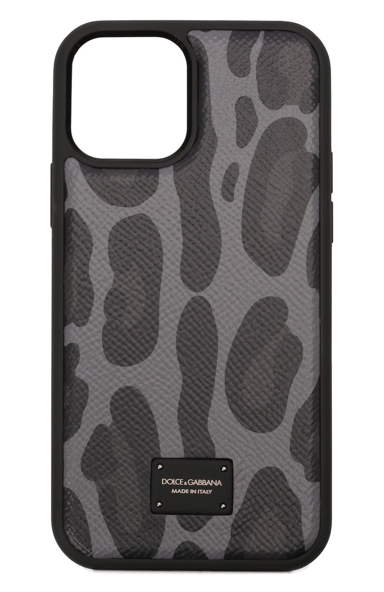 Чехол для iphone 12/12 pro DOLCE & GABBANA серого цвета, арт. BP2905/AZ657 | Фото 1 (Материал: Пластик; Нос: Не проставлено; Региональные ограничения белый список (Axapta Mercury): Не проставлено)