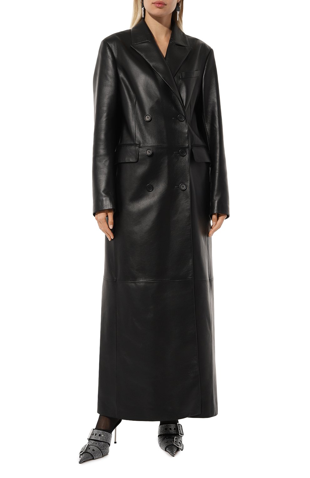 Кожаный плащ MASLOV черного цвета по цене 275000 руб., арт. BF01, фото 3 Кожаный плащ MASLOV, арт. BF01, фото 3