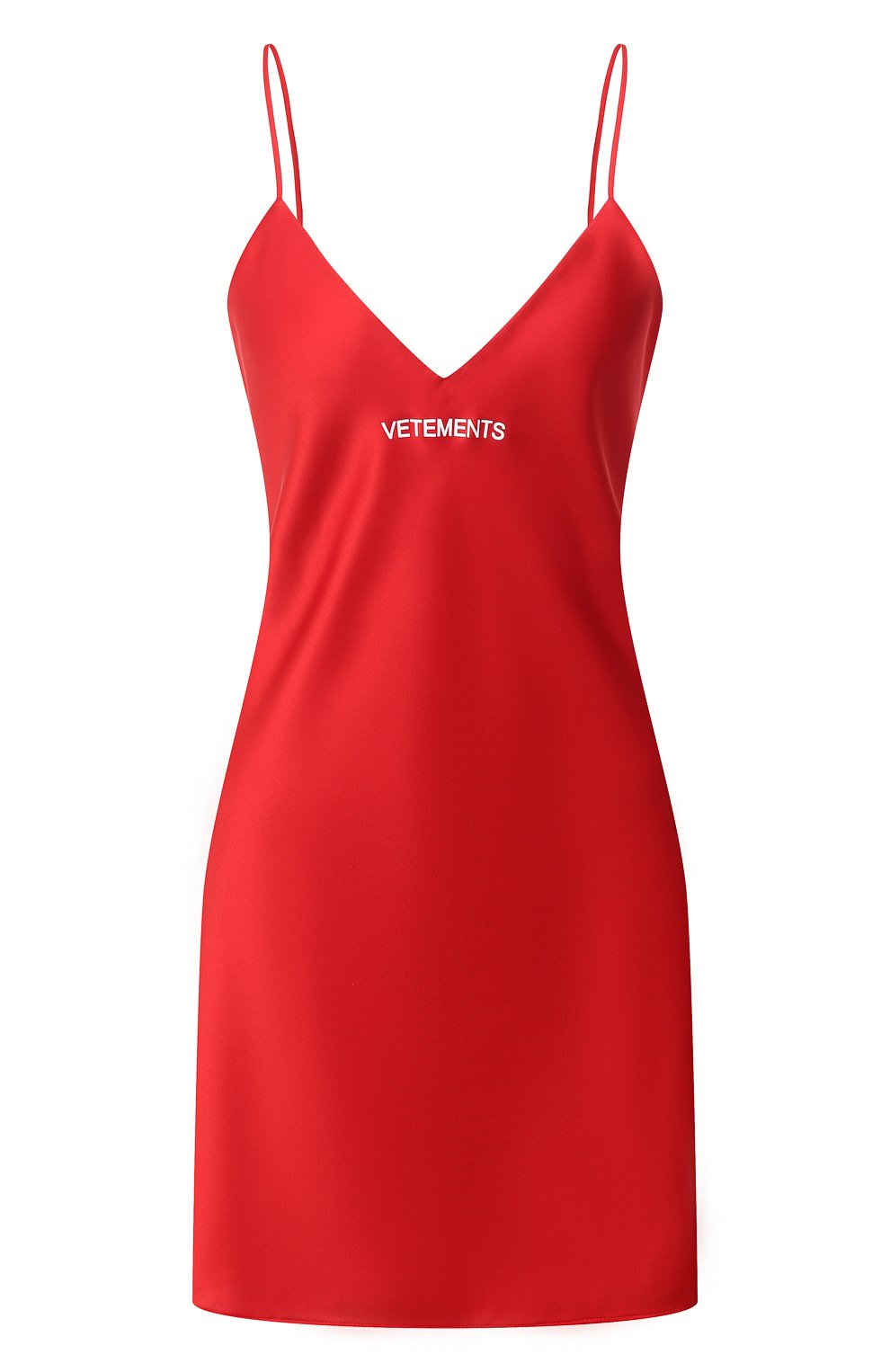 Платье VETEMENTS красного цвета по цене 65750 руб., арт. WE51DR600R 2607/RED, фото 1 Платье VETEMENTS, арт. WE51DR600R 2607/RED, фото 1