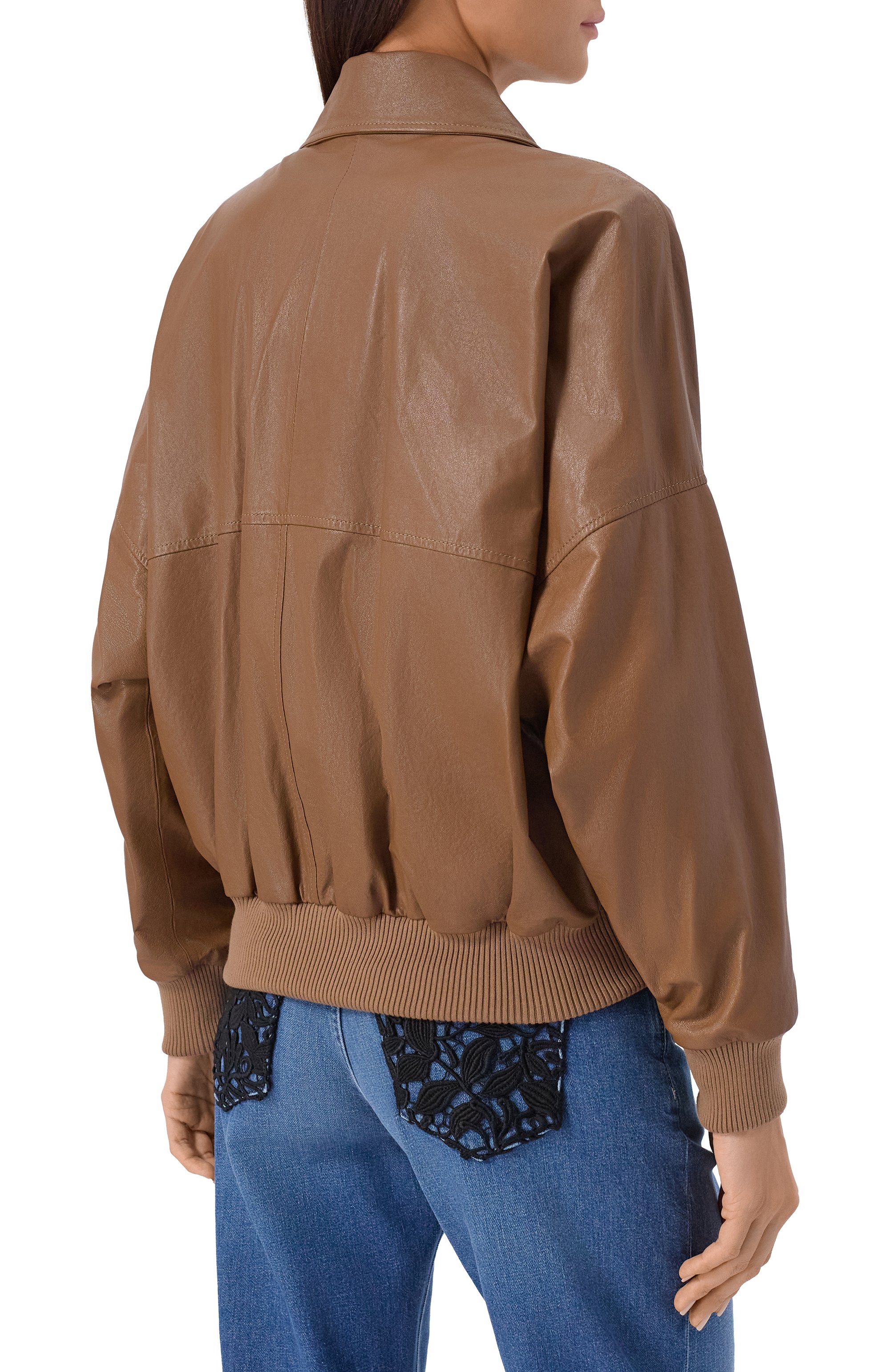 Кожаный бомбер BRUNELLO CUCINELLI, арт. MPCKL7472, фото 4