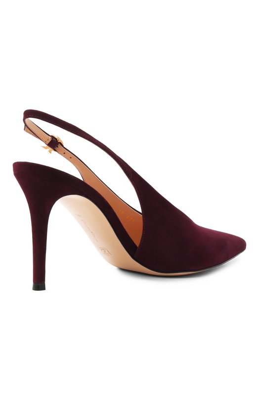 Замшевые туфли Robbie Sling 85 Gianvito Rossi G95461.85RIC.CAMB0UR Бордовый  G95461.85RIC.CAMB0UR Фото 5