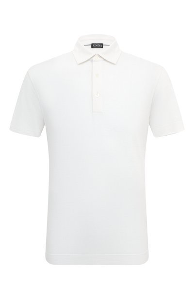 Мужское поло из хлопка и шелка ZEGNA, арт. E8319A5/B773