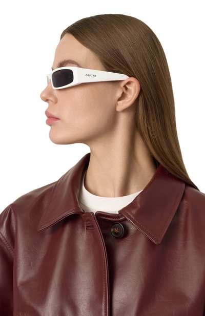 Солнцезащитные очки GUCCI белого цвета по цене 51100 руб., арт. GG1778S 002, фото 3 Солнцезащитные очки GUCCI, арт. GG1778S 002, фото 3