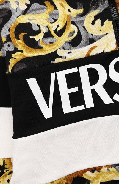 Хлопковая толстовка VERSACE разноцветного цвета по цене 42050 руб., арт. 1000441/1A01376/4A-6A, фото 3 Хлопковая толстовка VERSACE, арт. 1000441/1A01376/4A-6A, фото 3