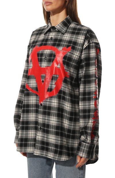 Хлопковая рубашка VETEMENTS, арт. UE52SH800B 1011/W, фото 3