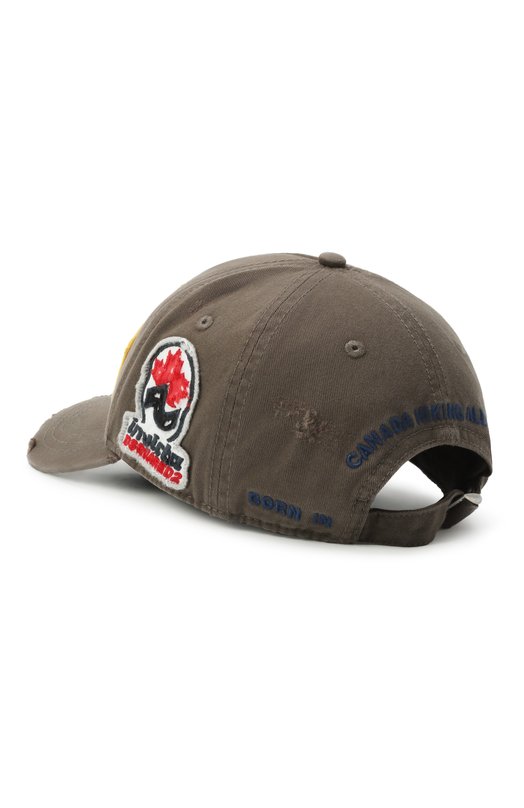 Хлопковая бейсболка Dsquared2 BCM0880/05C00001 Серый  BCM0880/05C00001 Фото 3