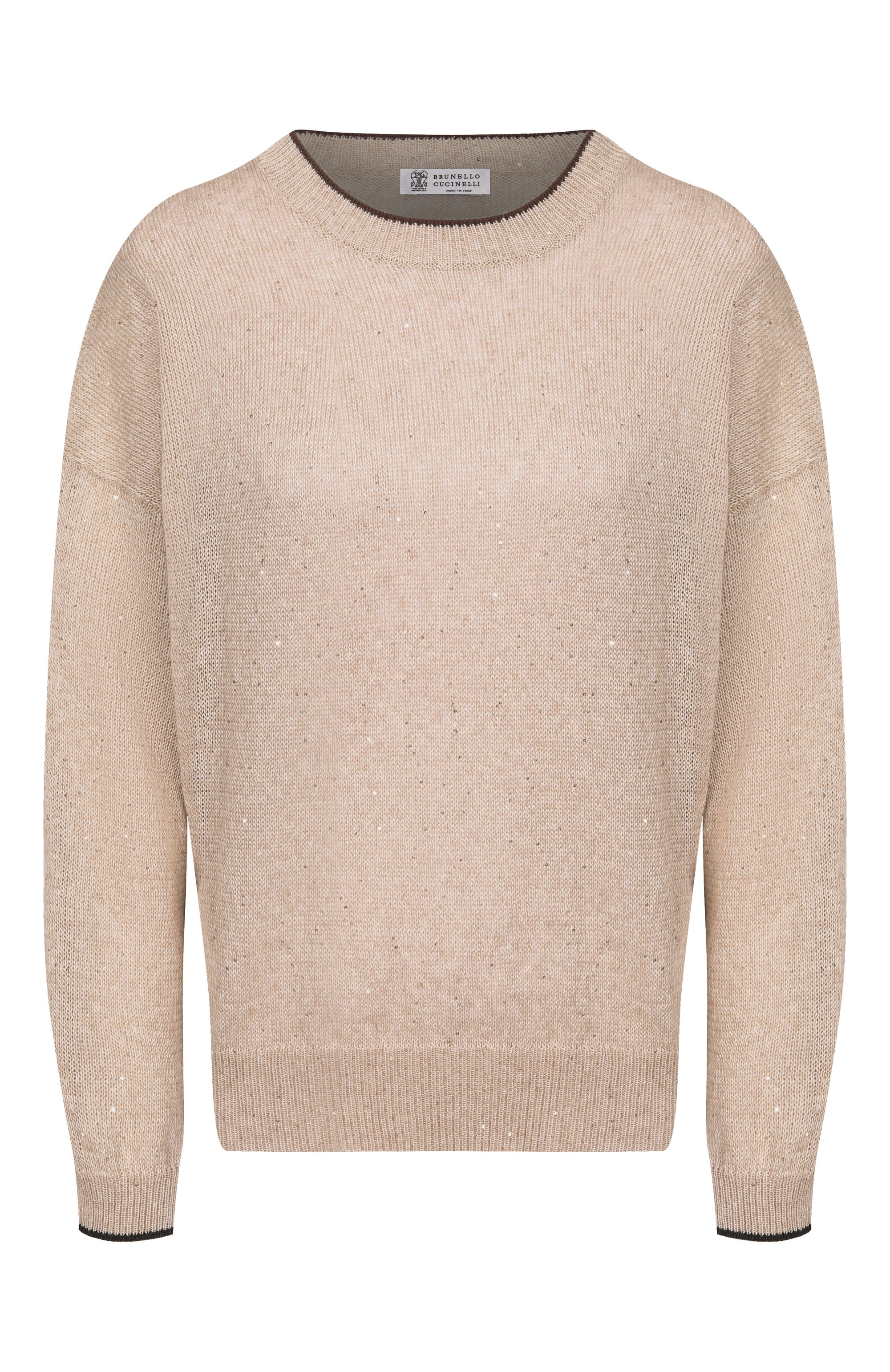 Льняной пуловер BRUNELLO CUCINELLI, арт. MDT796410, фото 1
