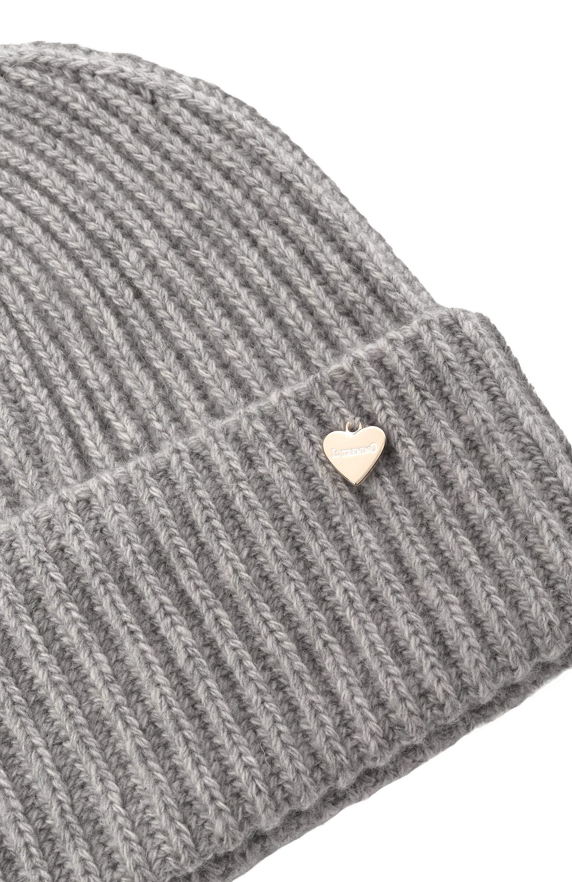 Шапка из шерсти и кашемира IL TRENINO серого цвета по цене 13300 руб., арт. FW-5894, фото 3 Шапка из шерсти и кашемира IL TRENINO, арт. FW-5894, фото 3
