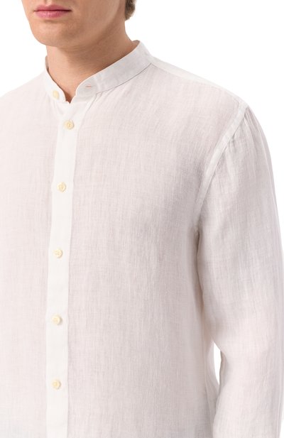 Льняная рубашка 120% LINO белого цвета по цене 27800 руб., арт. 32ALIM1159/0115/000, фото 5 Льняная рубашка 120% LINO, арт. 32ALIM1159/0115/000, фото 5