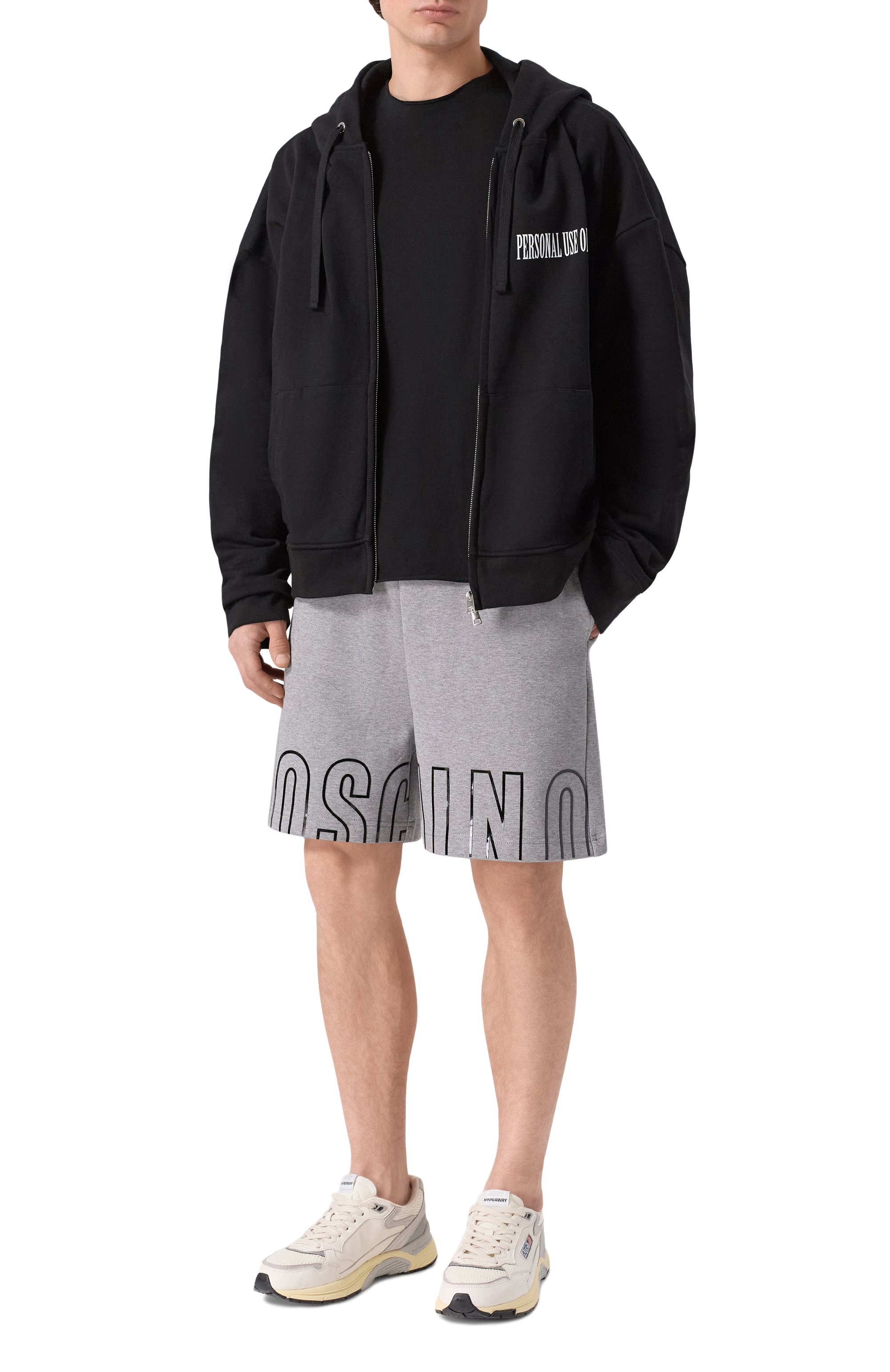 Хлопковые шорты MOSCHINO серого цвета по цене 29750 руб., арт. A6811/4319, фото 2 Хлопковые шорты MOSCHINO, арт. A6811/4319, фото 2