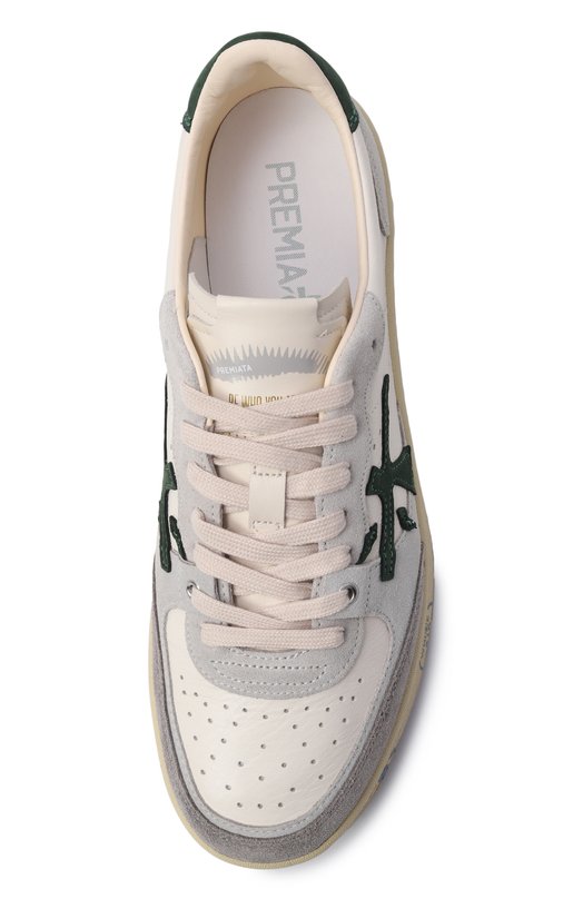 Кожаные кеды Bskt Clay Premiata BSKTCLAY/VAR 7623 Белый  BSKTCLAY/VAR 7623 Фото 5