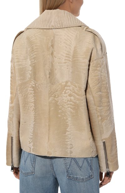 Куртка из каракульчи VICTORIA KUSENKOVA кремового цвета по цене 1320000 руб., арт. 767100012603, фото 4 Куртка из каракульчи VICTORIA KUSENKOVA, арт. 767100012603, фото 4