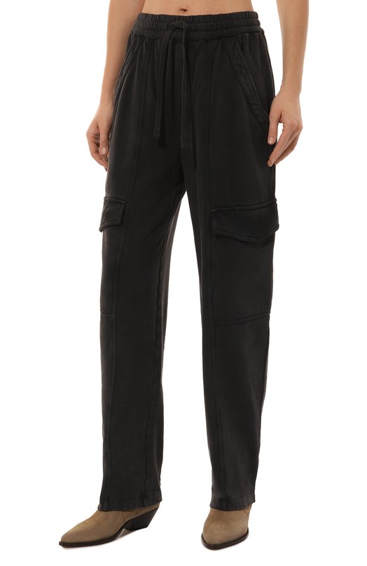Хлопковые брюки-карго Isabel Marant Etoile 24PPA0283FAB1M02E Серый  24PPA0283FAB1M02E Фото 3