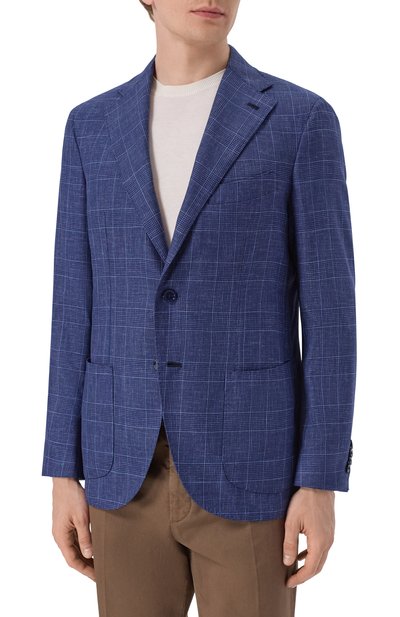 Шерстяной пиджак ANDREA CAMPAGNA, арт. SALINA C0N SPALLINA BASSA/T26141, фото 3