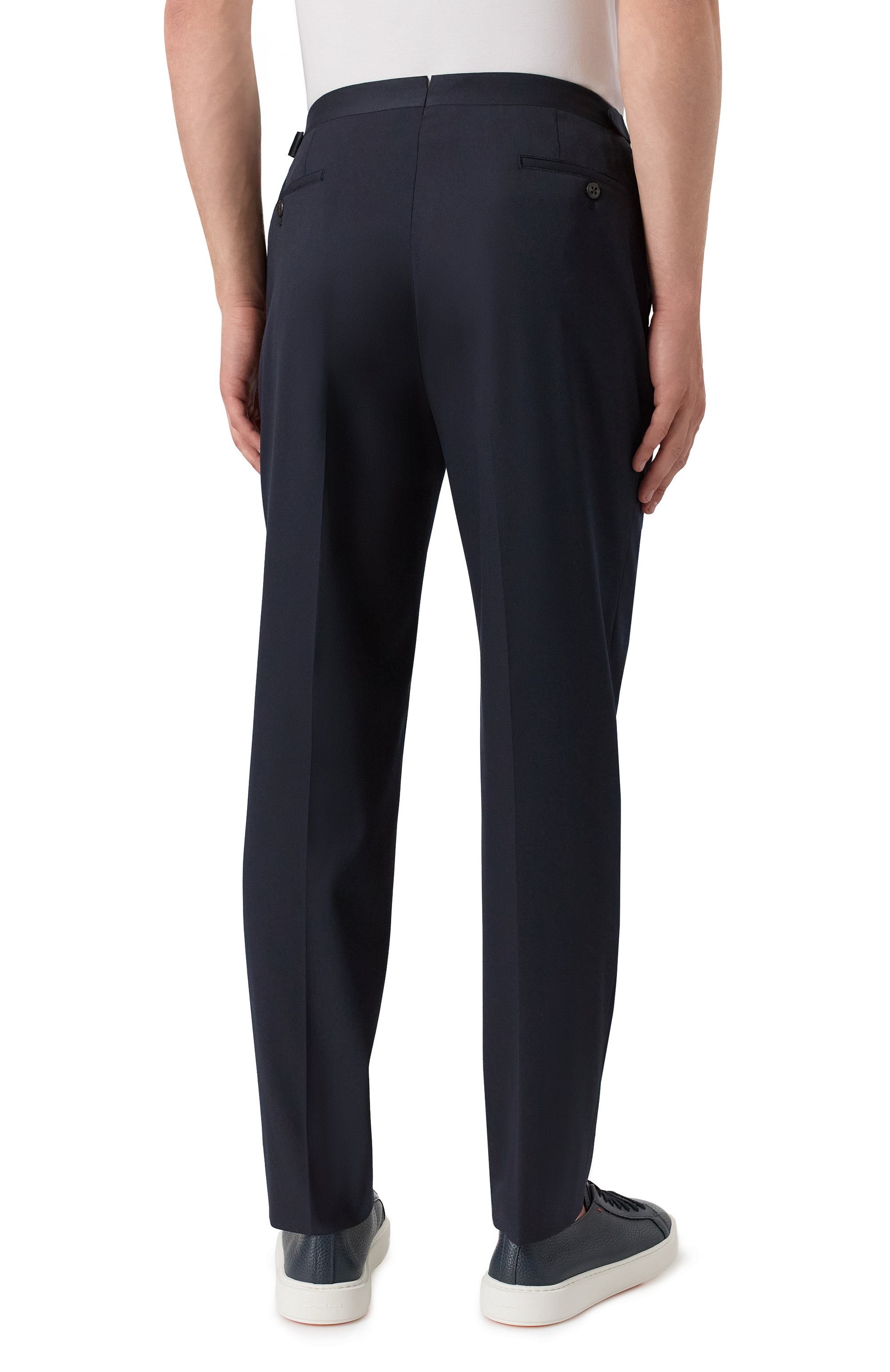 Шерстяные брюки CORNELIANI темно-синего цвета по цене 54450 руб., арт. 264L21-2618577, фото 4 Шерстяные брюки CORNELIANI, арт. 264L21-2618577, фото 4