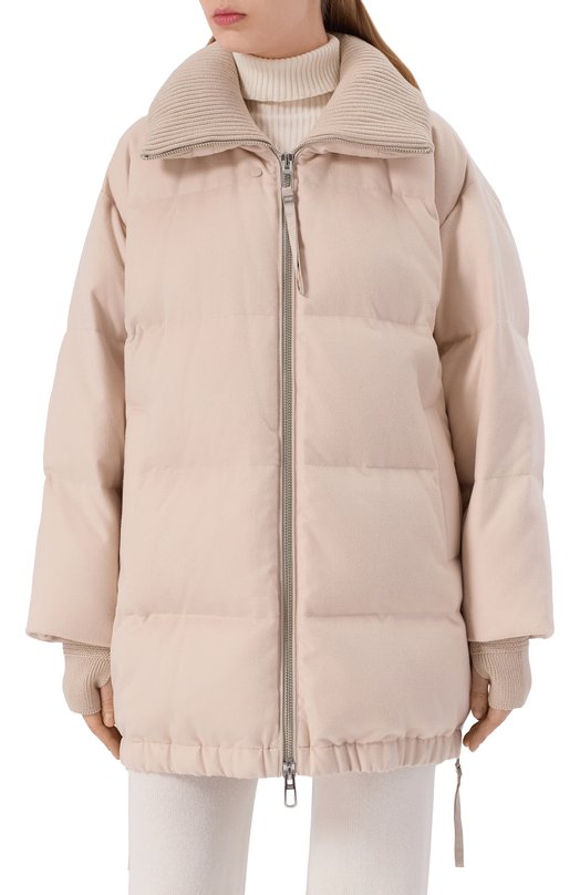 Пуховик из шерсти и вискозы Duno BLANCA/PRAT0 MESTRE Кремовый  BLANCA/PRAT0 MESTRE Фото 3