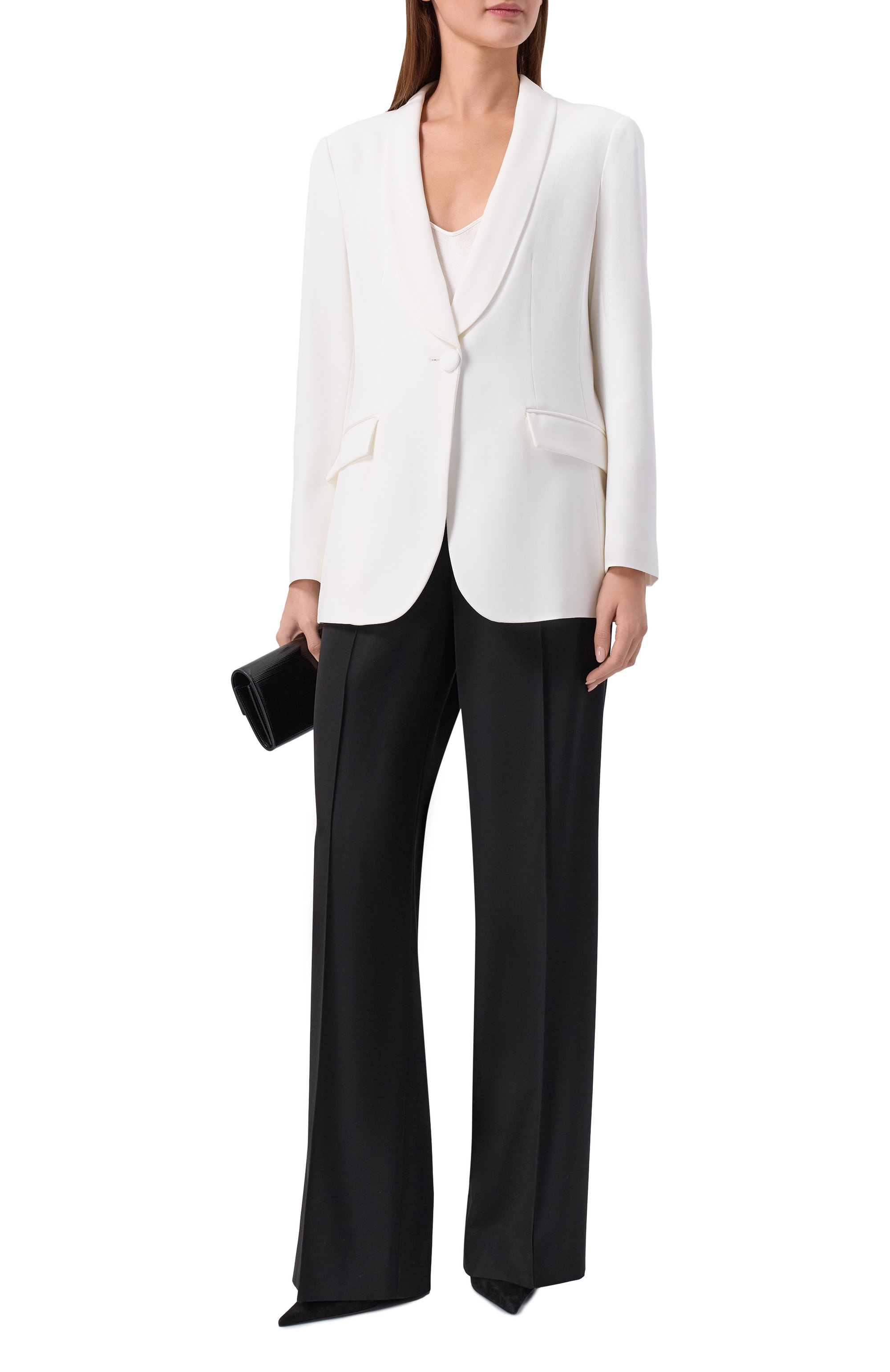 Жакет EMPORIO ARMANI белого цвета по цене 99500 руб., арт. 0NG3DT/02003, фото 2 Жакет EMPORIO ARMANI, арт. 0NG3DT/02003, фото 2