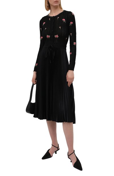 Хлопковый кардиган REDVALENTINO черного цвета по цене 37600 руб., арт. WR3KA02Q/644, фото 2 Хлопковый кардиган REDVALENTINO, арт. WR3KA02Q/644, фото 2