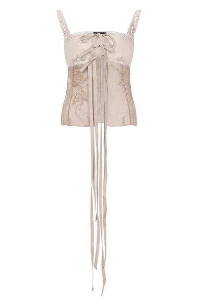 Женский топ из шелка и хлопка ANN DEMEULEMEESTER, арт. B0014022/FA735