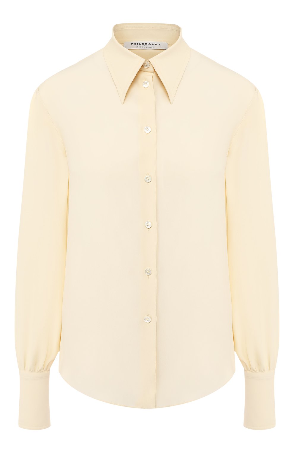 Блузка PHILOSOPHY DI LORENZO SERAFINI кремового цвета по цене 39250 руб., арт. A0201/2116, фото 1 Блузка PHILOSOPHY DI LORENZO SERAFINI, арт. A0201/2116, фото 1