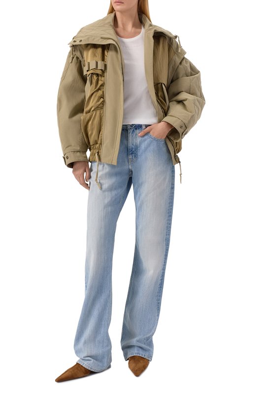 Хлопковый бомбер Balmain GF0TFA90/MI36 Хаки  GF0TFA90/MI36 Фото 2