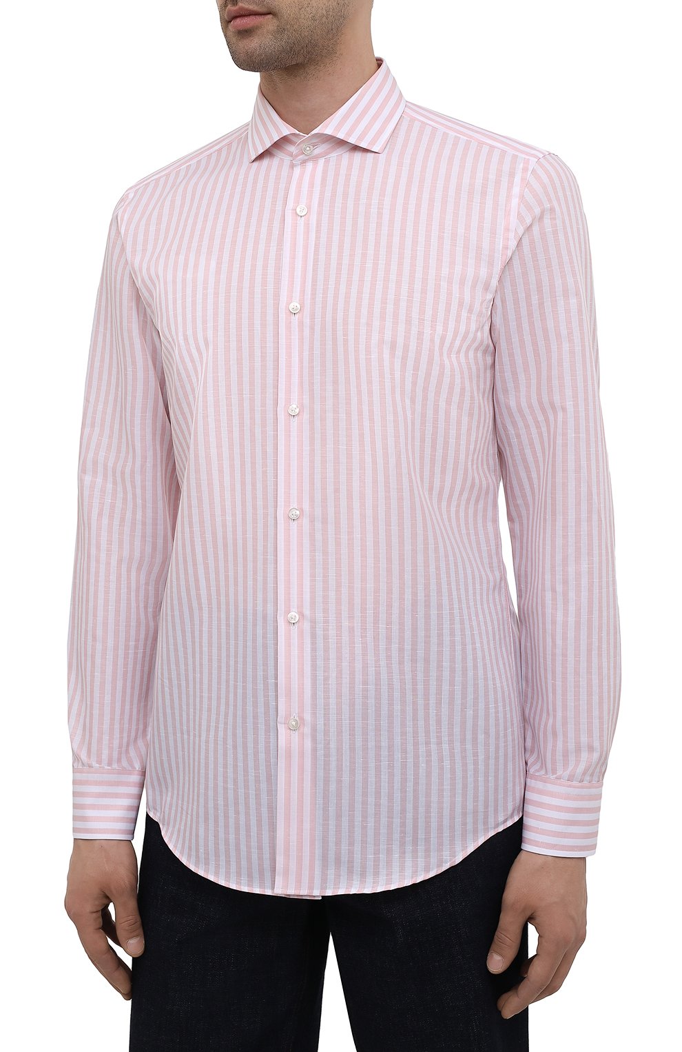 Рубашка из хлопка и льна BOSS, арт. 50451268, фото 3