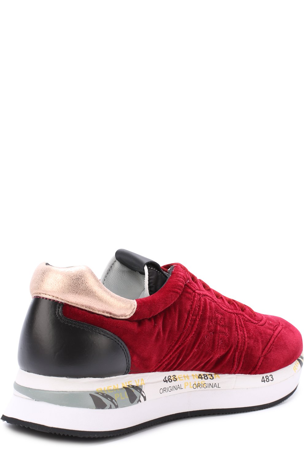 Бархатные кроссовки conny на шнуровке PREMIATA, арт. C0NNY/VAR2581, фото 4