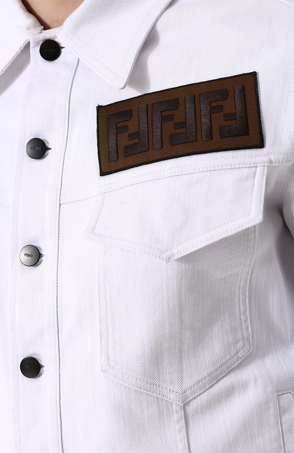 Джинсовая куртка с нашивкой FENDI, арт. FW0918 A1MT, фото 5