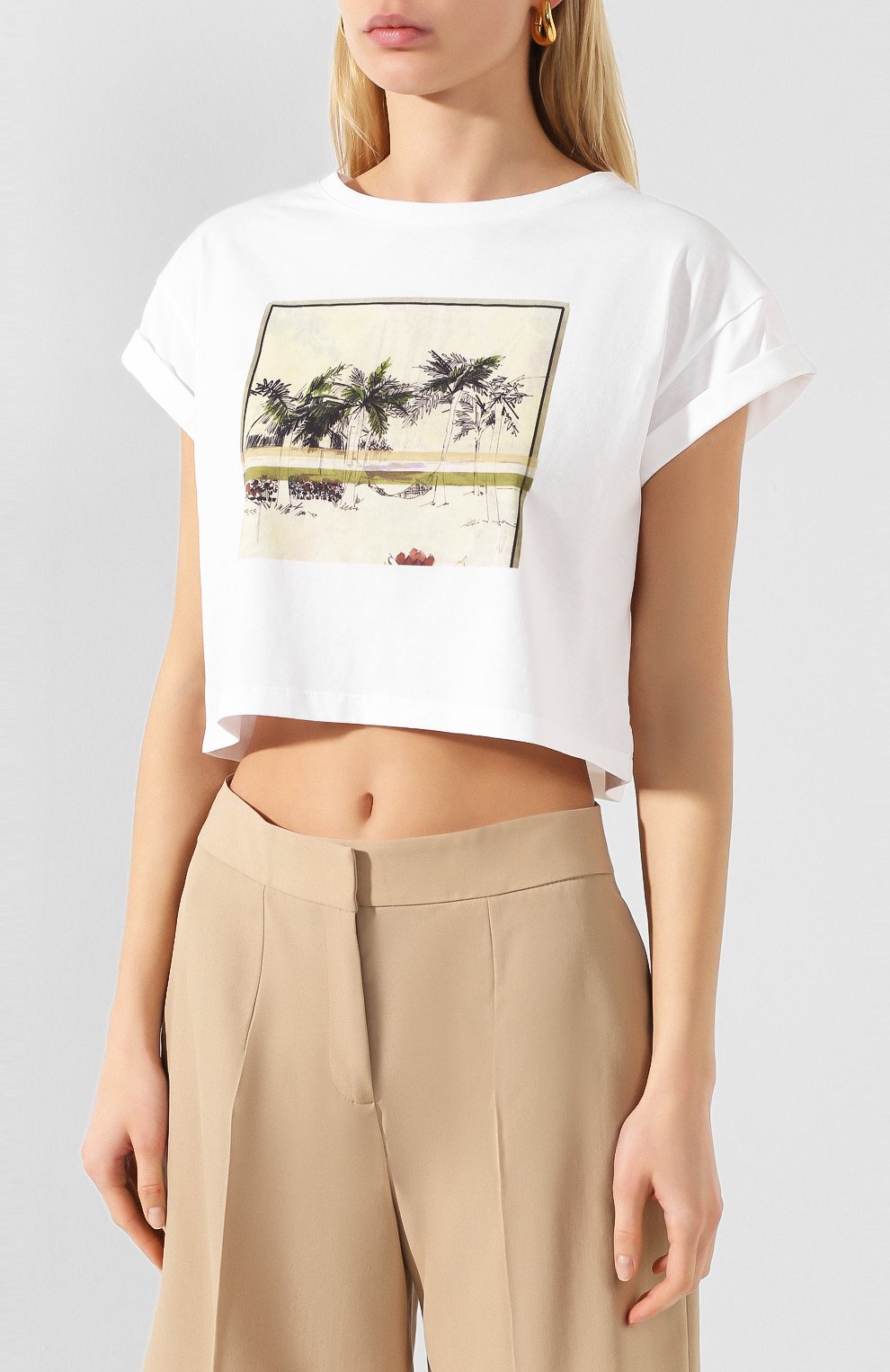 Хлопковая футболка ERIKA CAVALLINI, арт. PE/P/P0SW39, фото 3