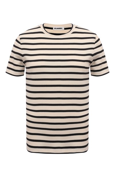 Женская хлопковая футболка JIL SANDER, арт. JPPS707524-WS247518