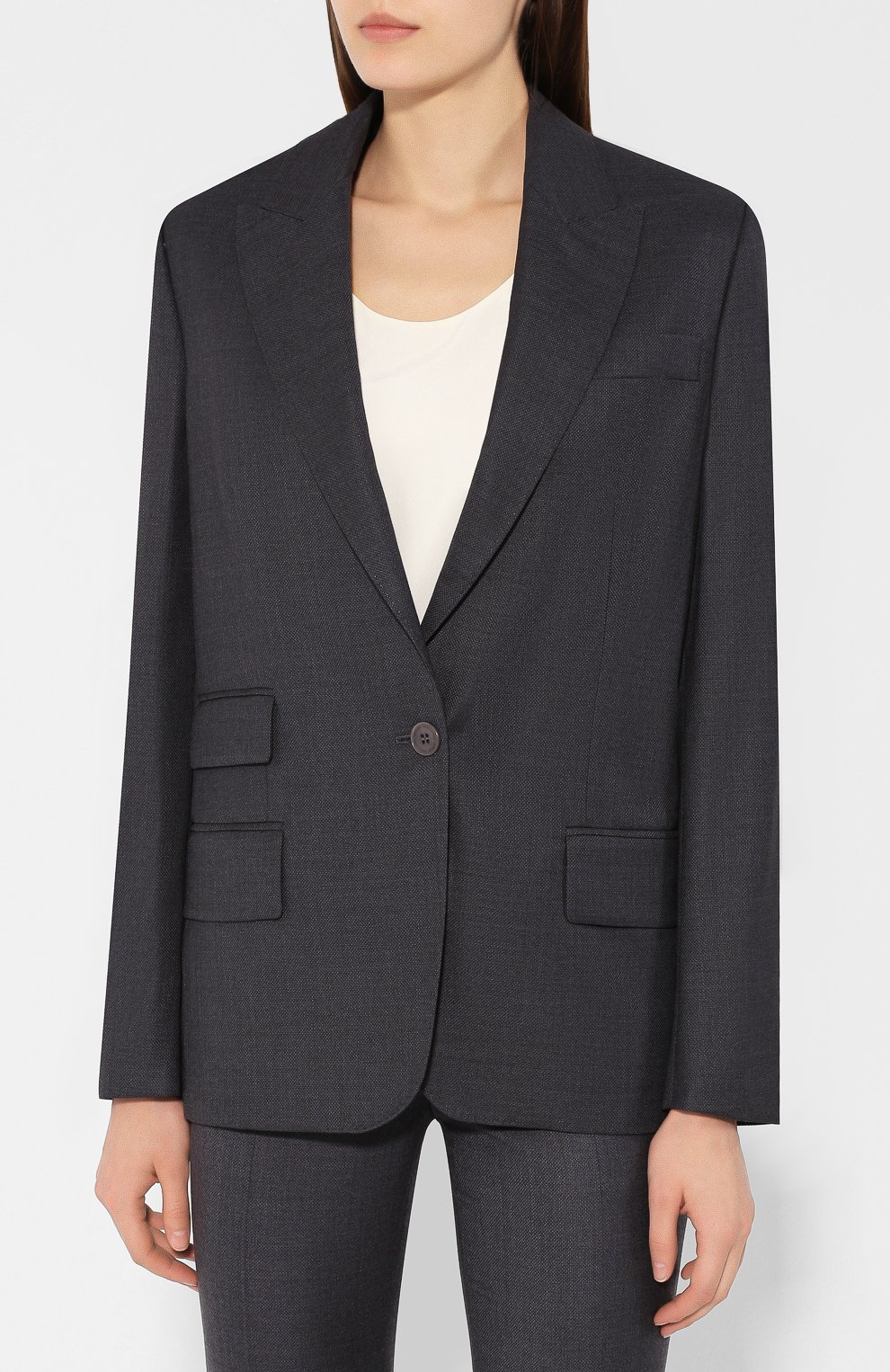Шерстяной жакет STELLA MCCARTNEY темно-серого цвета по цене 134000 руб., арт. 567071/SGB07, фото 3 Шерстяной жакет STELLA MCCARTNEY, арт. 567071/SGB07, фото 3