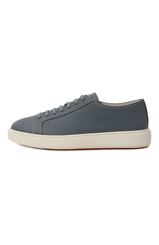 Кожаные кеды Santoni MBCD21571BARCSB4N01 Голубой  MBCD21571BARCSB4N01 Фото 4