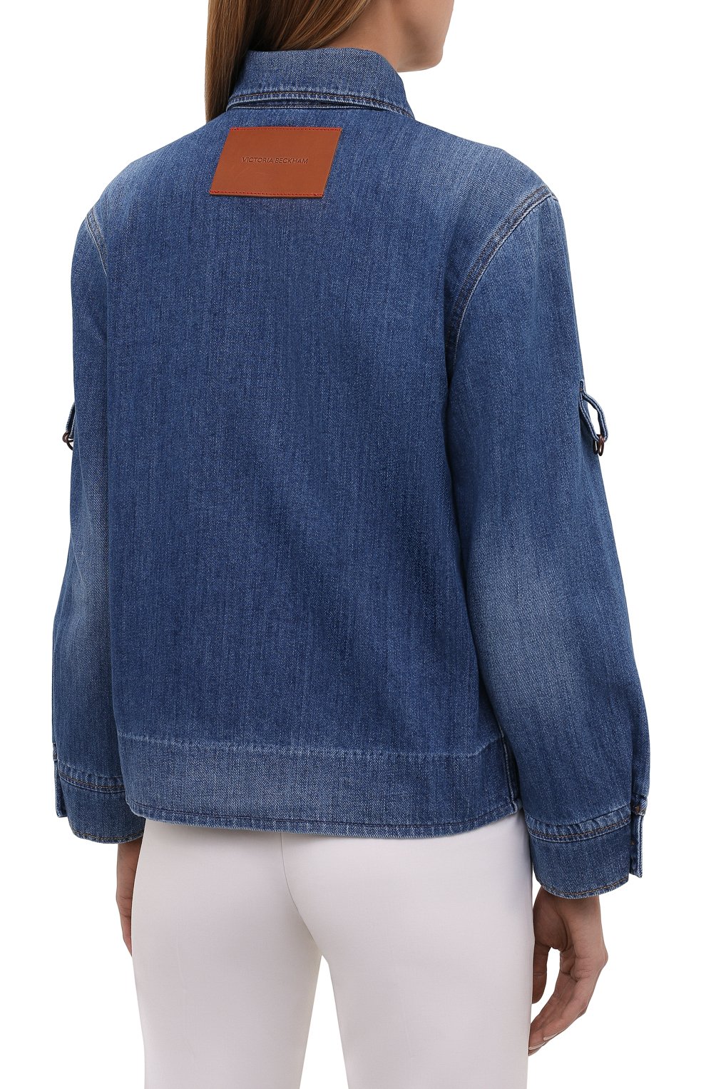 Джинсовая куртка VICTORIA BECKHAM синего цвета по цене 46250 руб., арт. 1521DSH002911A, фото 4 Джинсовая куртка VICTORIA BECKHAM, арт. 1521DSH002911A, фото 4