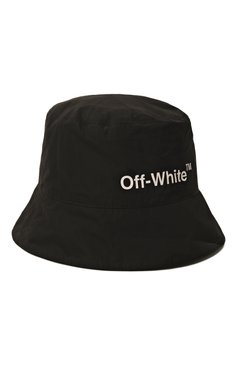 Мужская панама OFF-WHITE черного цвета, арт. OMLA037F22FAB0011001 | Фото 1 (Материал: Текстиль, Синтетический материал; Материал сплава: Проставлено; Нос: Не проставлено)