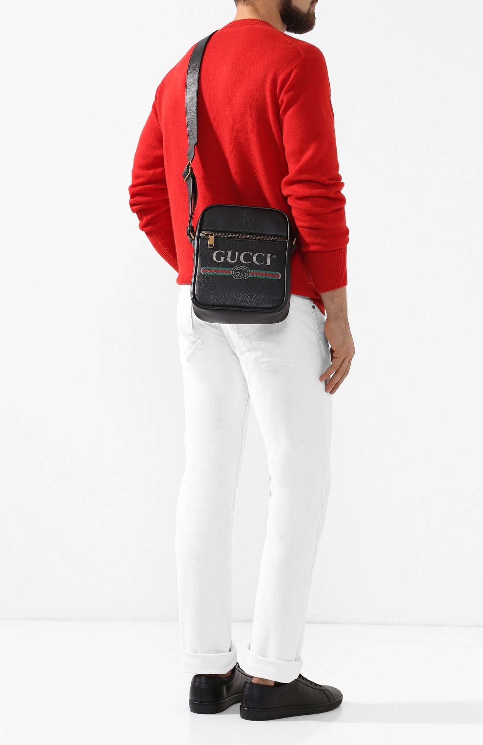 Кожаная сумка-планшет с логотипом бренда GUCCI, арт. 523591/0QRAT, фото 2