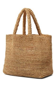Детская комплект из сумки и футляра MC2 SAINT BARTH бежевого цвета, арт. RAFFIA BEACH MID | Фото 2 (Материал сплава: Проставлено; Нос: Не проставлено; Материал: Рафия)