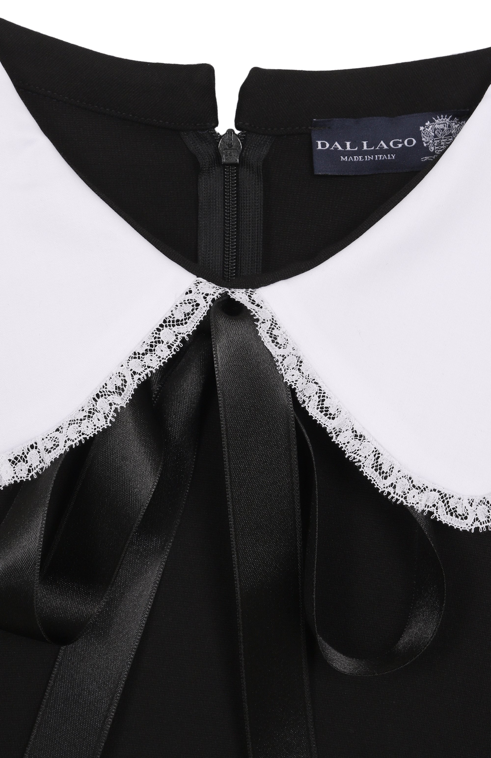 Платье из вискозы DAL LAGO черного цвета по цене 25650 руб., арт. R252M/8111, фото 3 Платье из вискозы DAL LAGO, арт. R252M/8111, фото 3