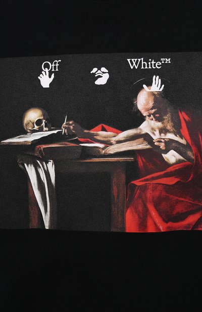 Хлопковый свитшот OFF-WHITE черного цвета по цене 52350 руб., арт. 0MBA025R21FLE005, фото 5 Хлопковый свитшот OFF-WHITE, арт. 0MBA025R21FLE005, фото 5