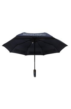 Мужской складной зонт MOSCHINO темно-синего цвета, арт. 8064-0PENCL0SE | Фото 3 (Материал: Текстиль, Синтетический материал, Металл; Материал сплава: Проставлено; Нос: Не проставлено)