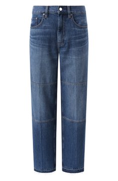 Женские джинсы HELMUT LANG синего цвета, арт. 010DW203 | Фото 1 (Драгоценные камни: Проставлено; Материал сплава: Проставлено; Длина (брюки, джинсы): Стандартные; Детали: Делаве; Силуэт Ж (брюки и джинсы): Прямые; Стили: Кэжуэл; Кросс-КТ: Деним; Материал внешний: Деним, Хлопок)