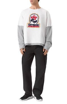Мужская хлопковый лонгслив DSQUARED2 белого цвета, арт. S74GD1421/DTJ005 | Фото 2 (Рукава: Длинные; Материал внешний: Хлопок; Длина (для топов): Стандартные; Принт: Без принта; Стили: Кэжуэл; Кросс-КТ: Джерси; Мужское Кросс-КТ: Футболка-одежда)