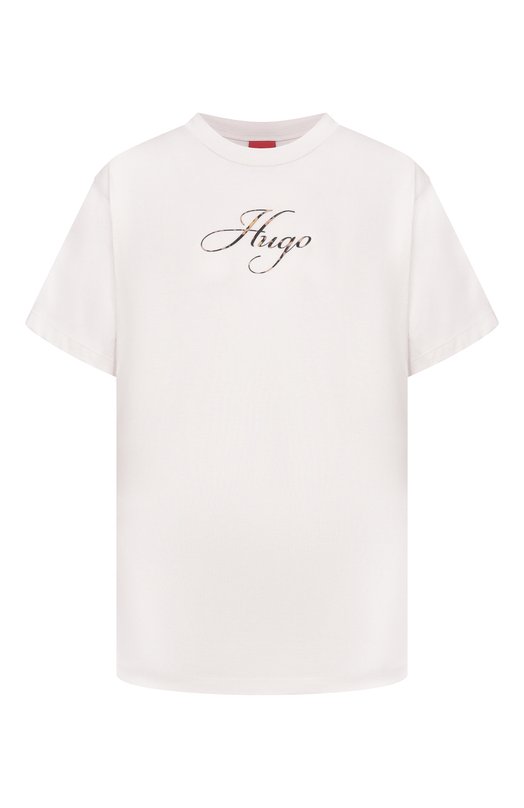 Хлопковая футболка HUGO 50560566 Белый 50560566